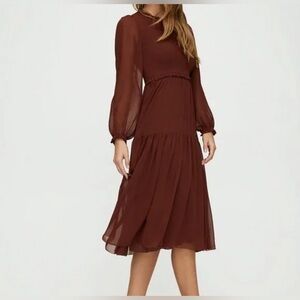 Wilfred Brown Midi Dress